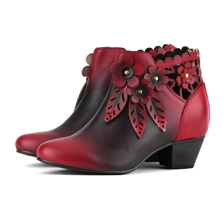 Novelle | Women's Floral Ankle Booties