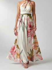 Amiel | Light Floral Maxi Dress