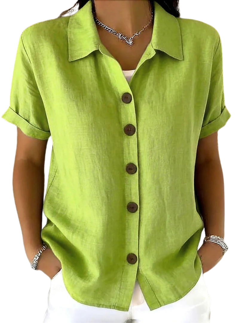 Tilda | Relaxed Short Sleeve Button-Front Shirt