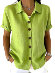 Tilda | Relaxed Short Sleeve Button-Front Shirt
