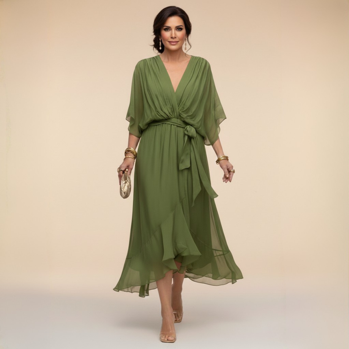Opal™ | Women's V-Neck Midi Dress