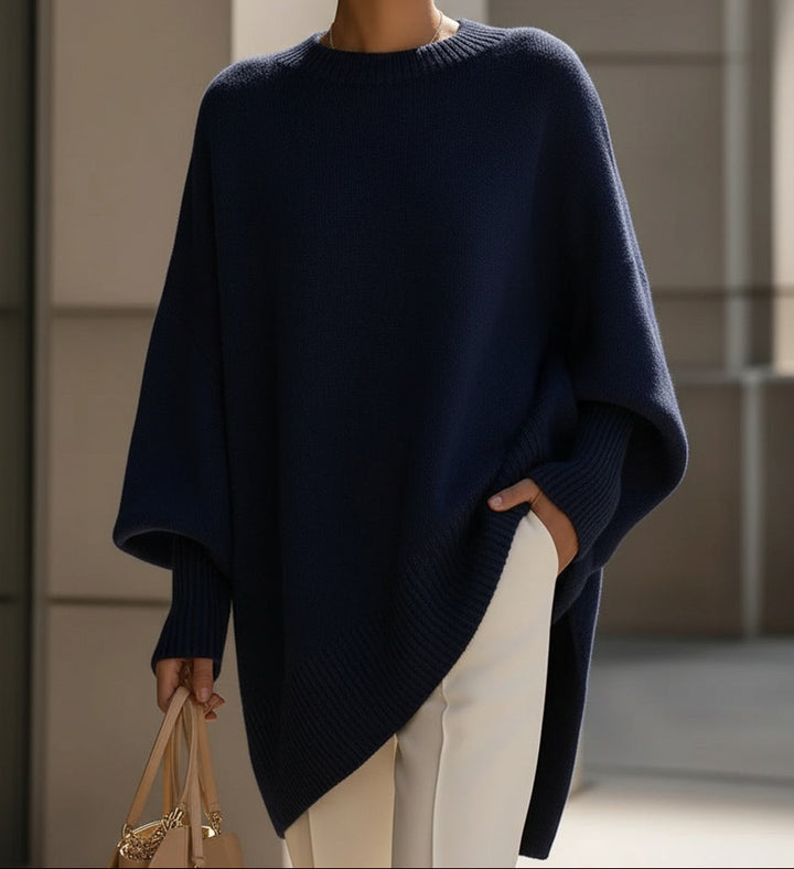 Jennifer | Oversized Draped Wide-Neck Sweater