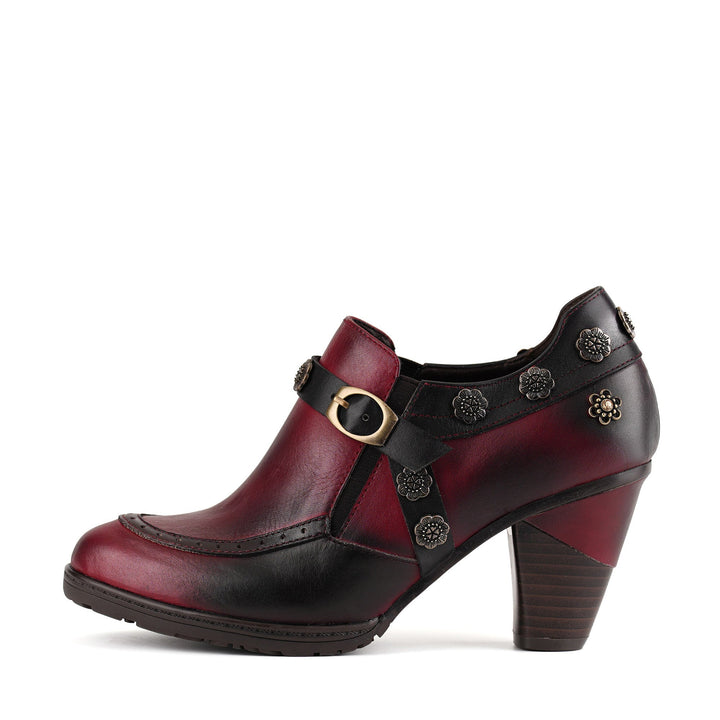 Jocette | Women's Vintage Floral Heeled Booties