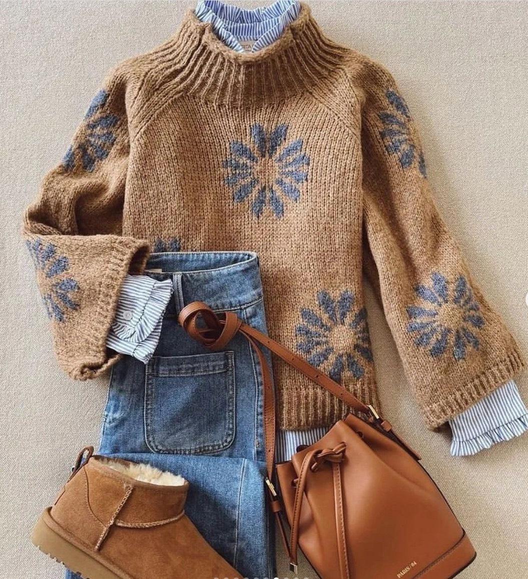 Marlowe | Retro Mock Neck Sweater