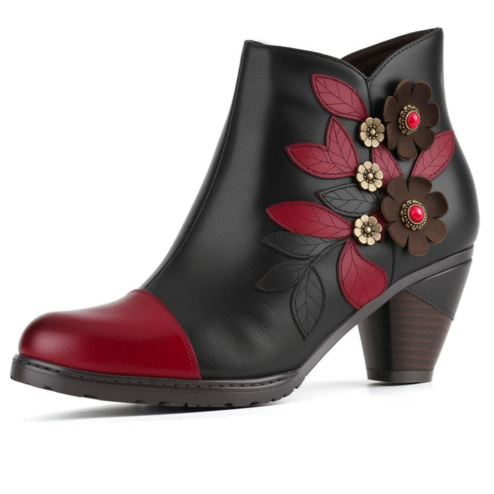 Bellantyne™ | Women's Retro Boho Floral Charm Ankle Boots