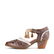 Adaora™ | Floral Cutout Tassel Mary Jane Heel