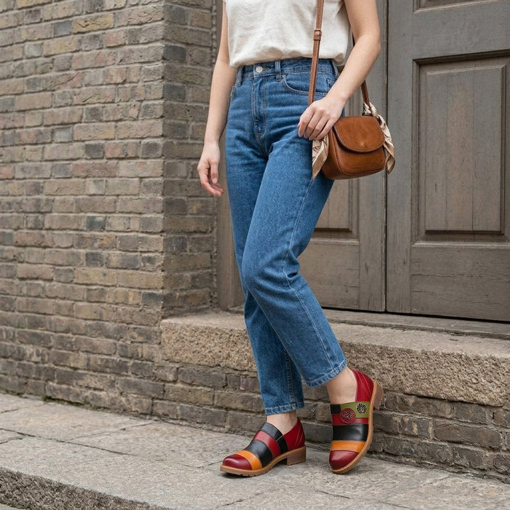 Vexlyn | Women's Floral Color-Block Loafers