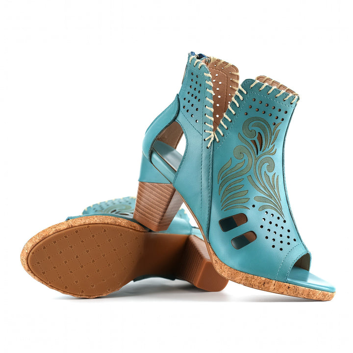 Bellantide™ | Open-Toe Cutout Heeled Sandal Boot