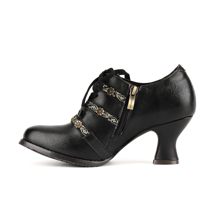 Gwynley™ | Vintage Boho Lace-Up Pumps