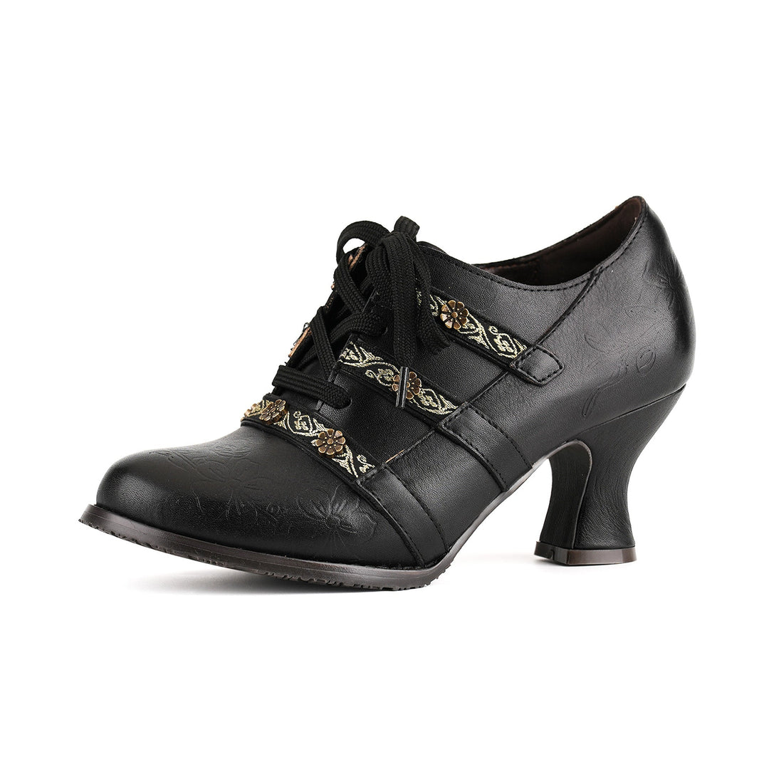 Gwynley™ | Vintage Boho Lace-Up Pumps