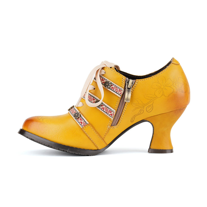Gwynley™ | Vintage Boho Lace-Up Pumps