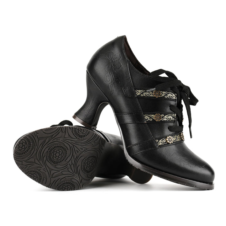 Gwynley™ | Vintage Boho Lace-Up Pumps