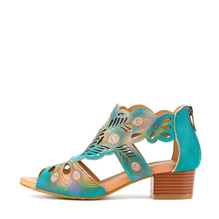Fawnella | Women's Peacock Cutout Sandals