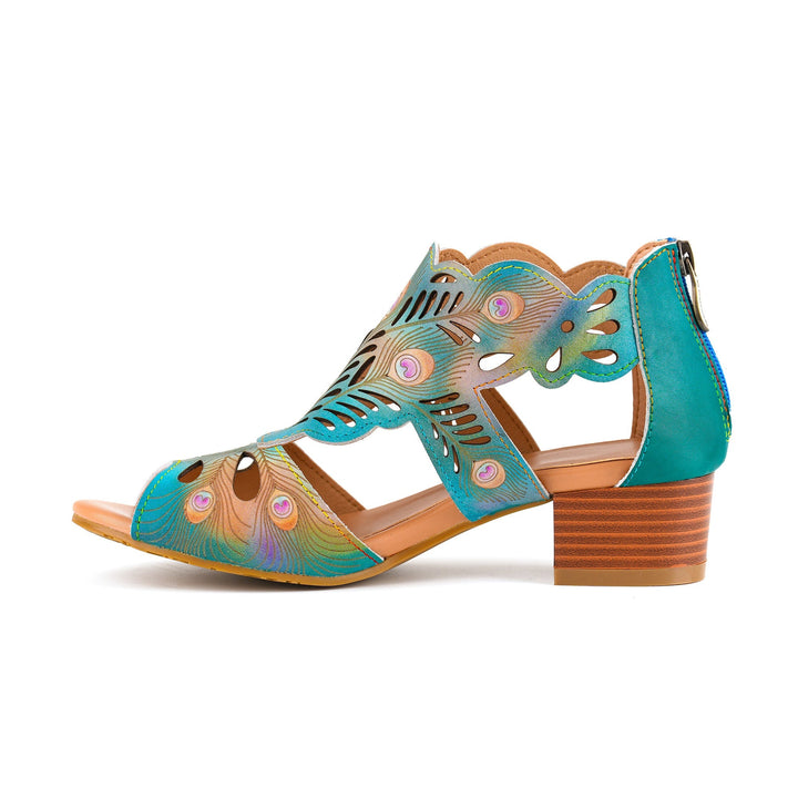 Fawnella | Women's Peacock Cutout Sandals