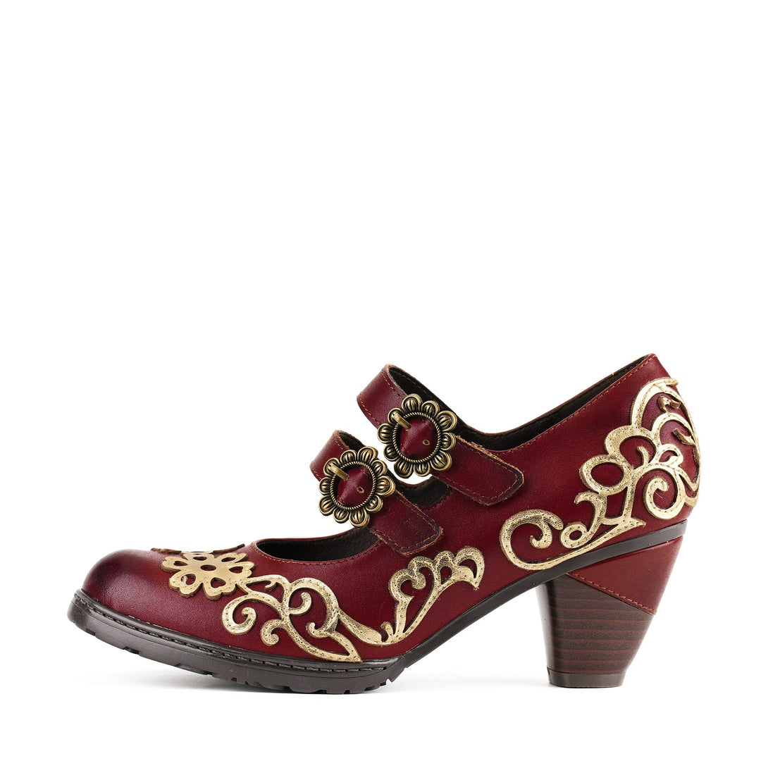 Arabesca | Women's Vintage Scrollwork Mary Jane Pumps