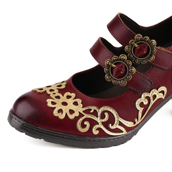 Arabesca | Women's Vintage Scrollwork Mary Jane Pumps