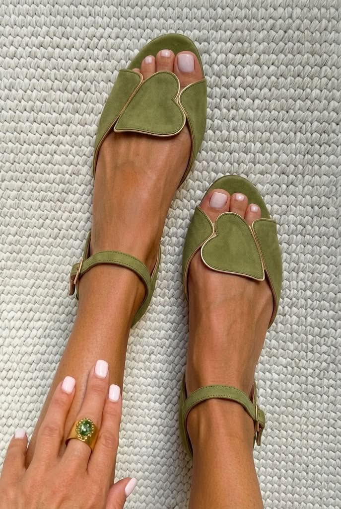 Ilya™ | Women's Open-Toe Sandals with Heart Detail