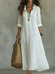 Bianca | Bohemian Embroidered Maxi Dress