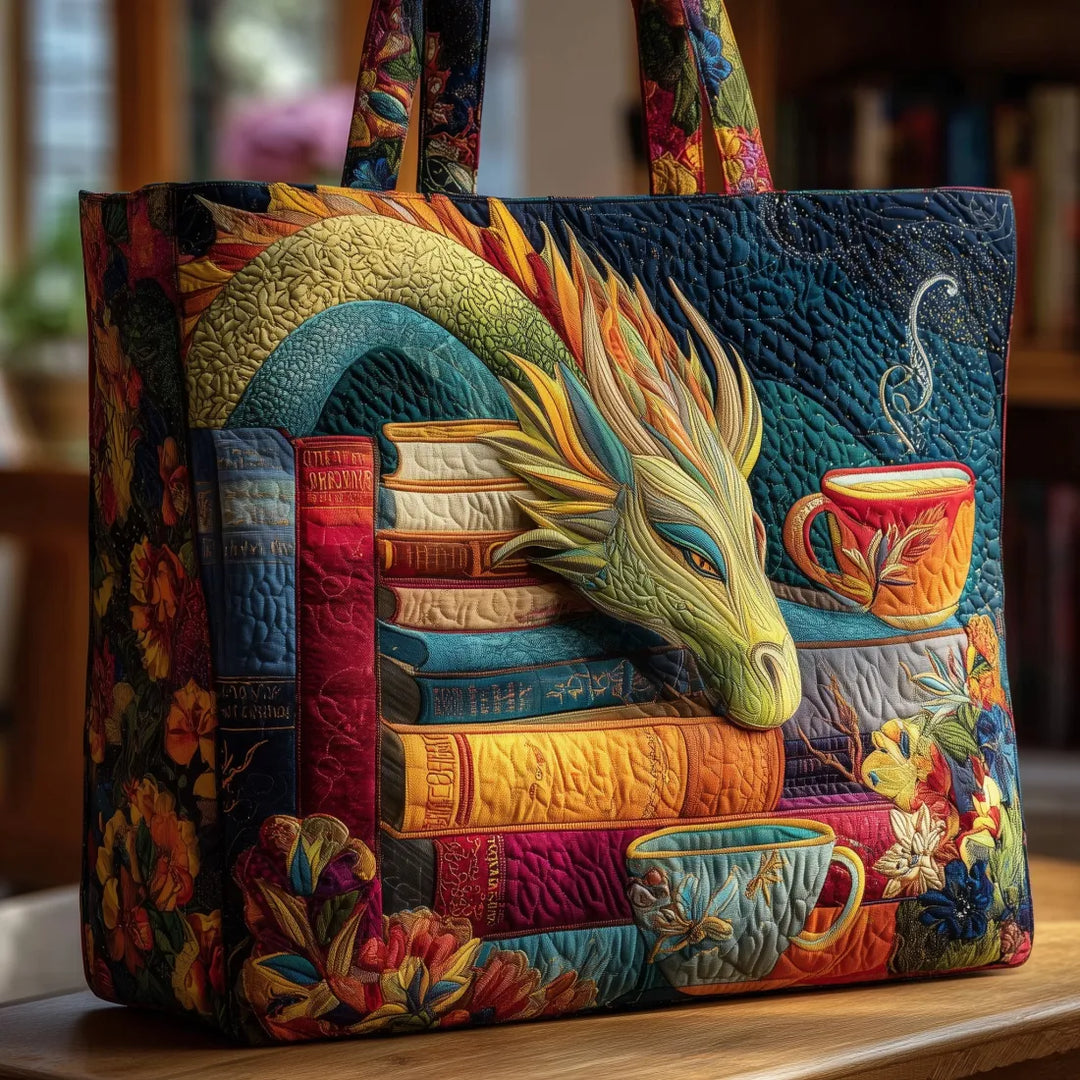 Borsa Donna drago, libri e tazze – Capiente e Originale