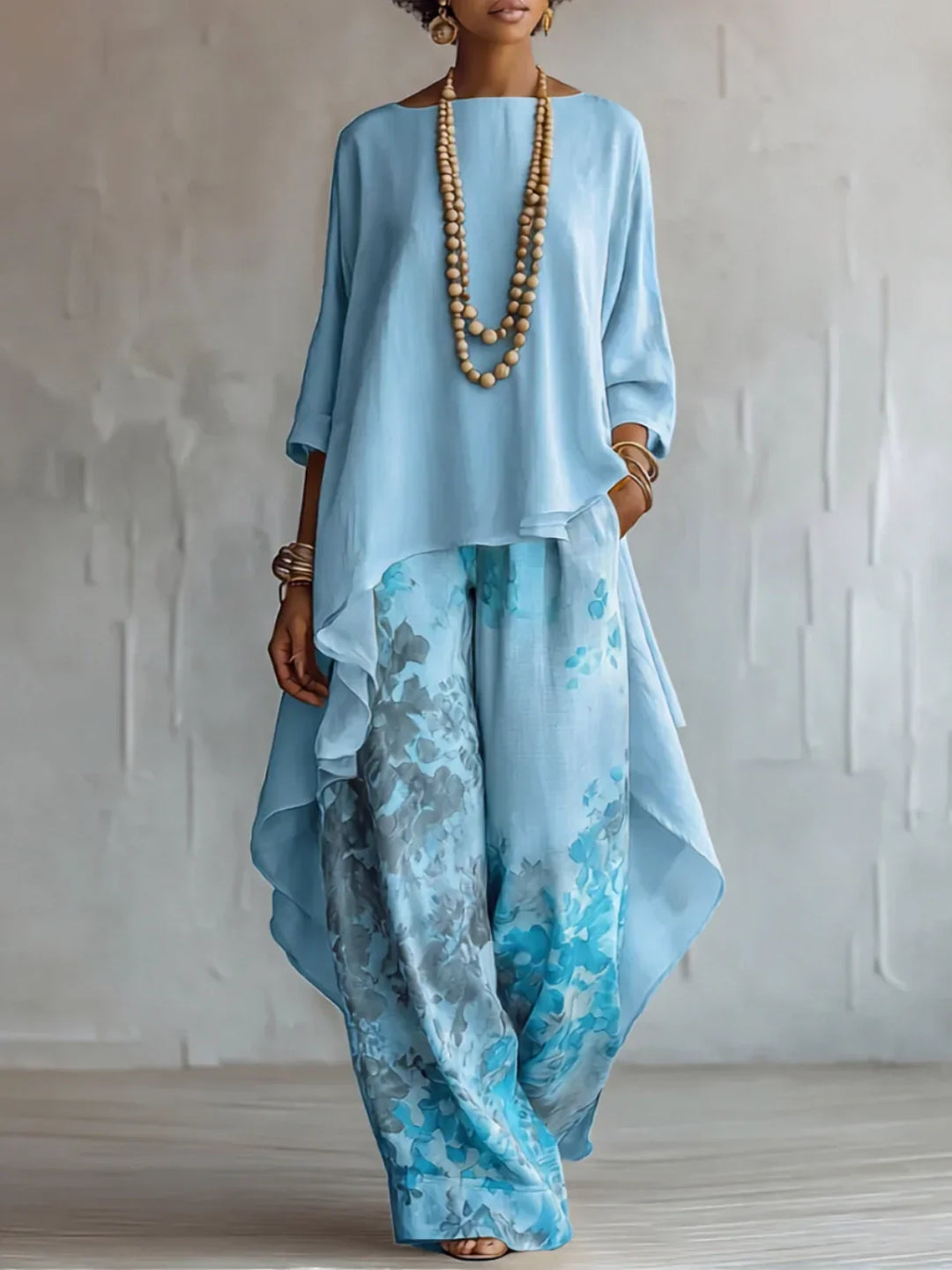 Arlena | Asymmetric Floral Two Piece Set