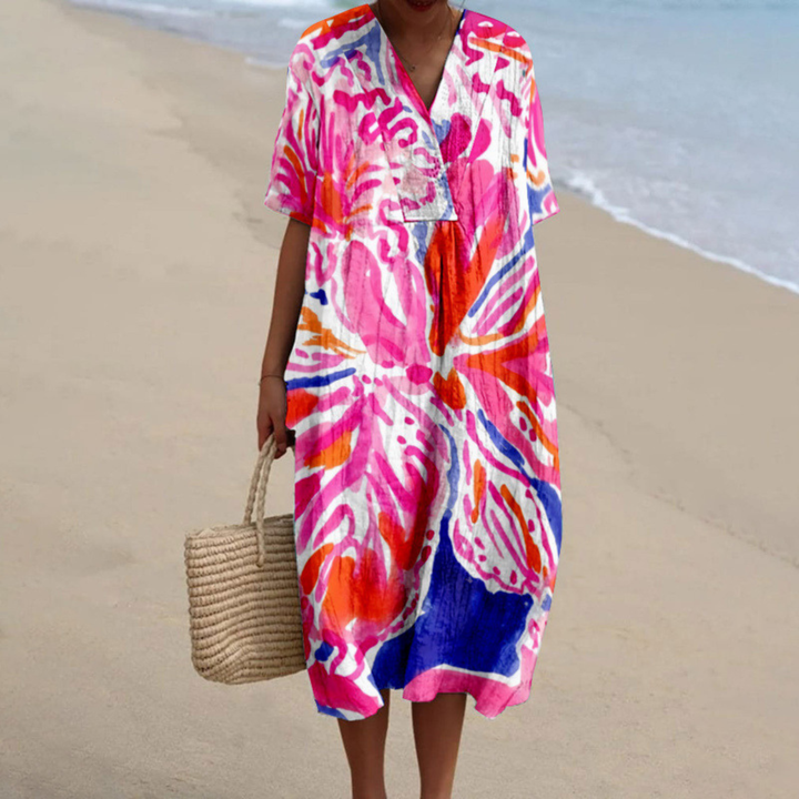 Amara™ | Vibrantly Coloured Tie-Dye Summer Dress