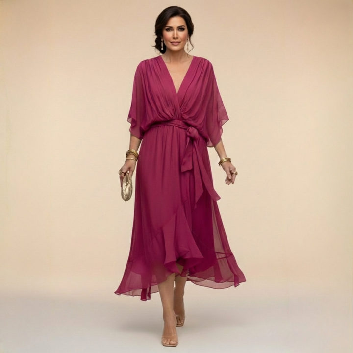 Opal™ | Women's V-Neck Midi Dress