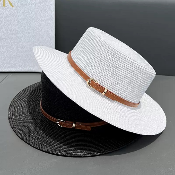 Audrey - Straw Wide Brim Top Hat