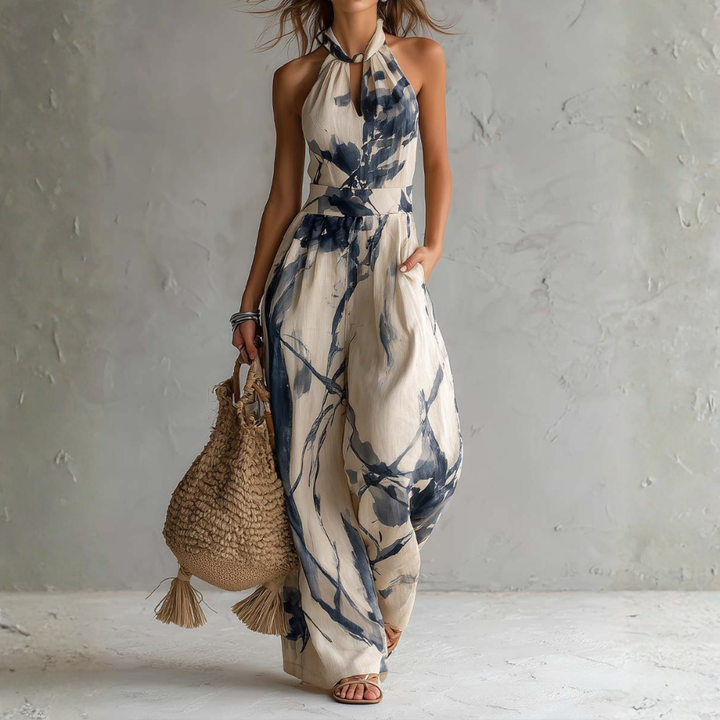 Giada | Draped Wide-Leg Jumpsuit