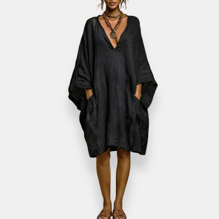 Cassienne | Oversized Dress with a Low Neckline