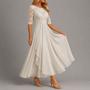 Zaria – Elegant Lace Midi Dress