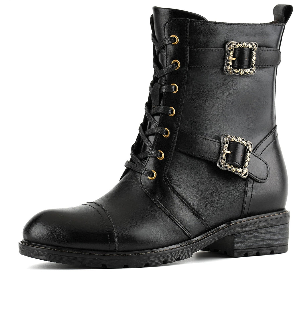 Orlena™ | Floral Lace-Up Ankle Boot