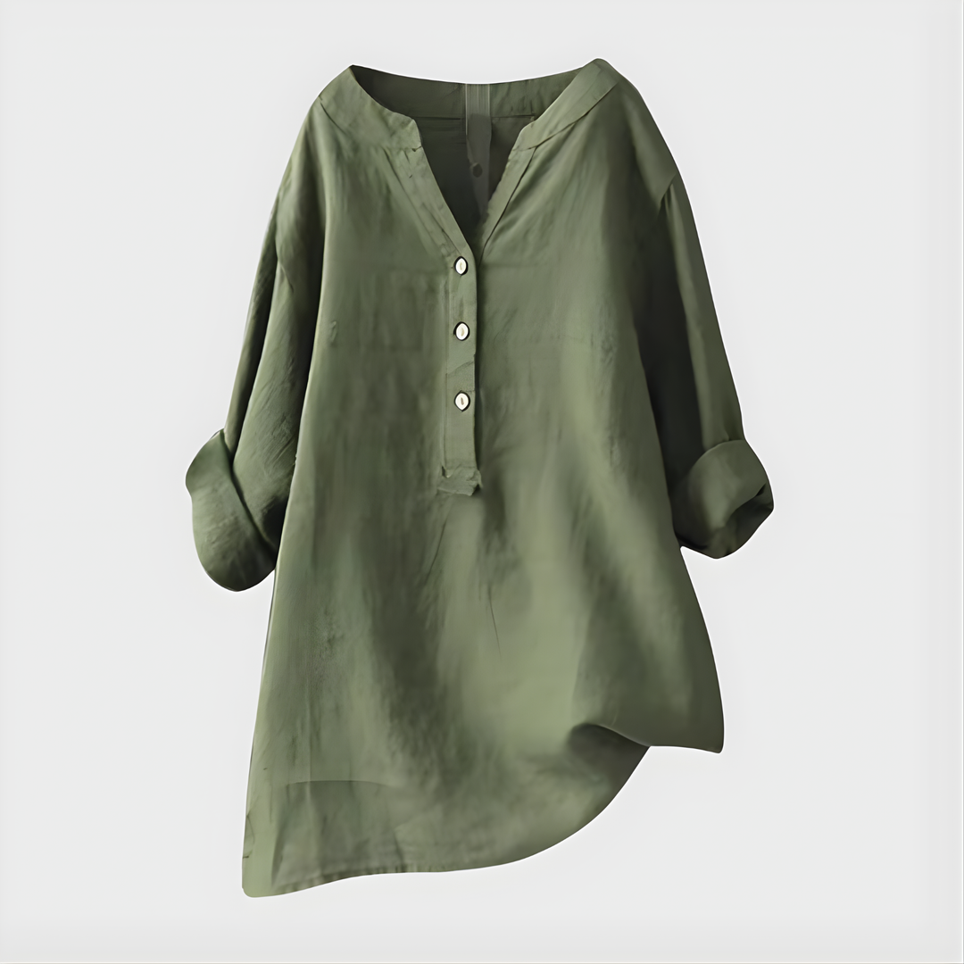 Orindelle | Elegant V-Neck Blouse