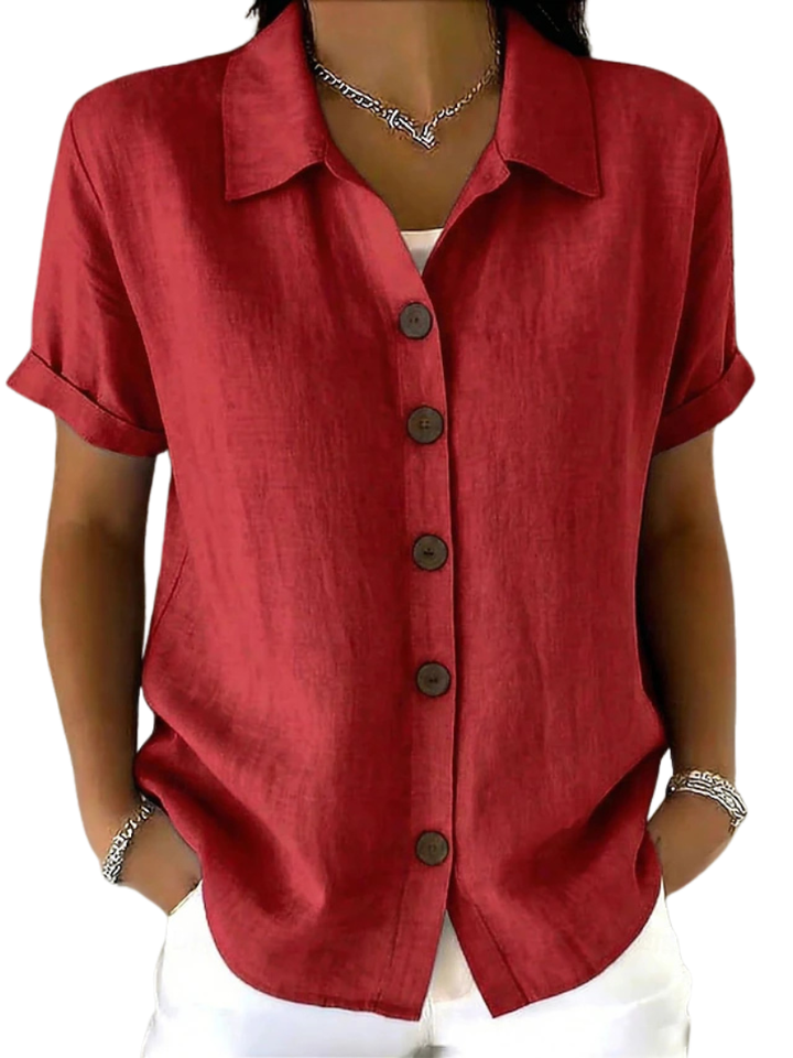 Tilda | Relaxed Short Sleeve Button-Front Shirt