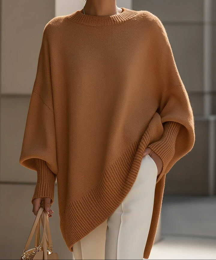 Jennifer | Oversized Draped Wide-Neck Sweater