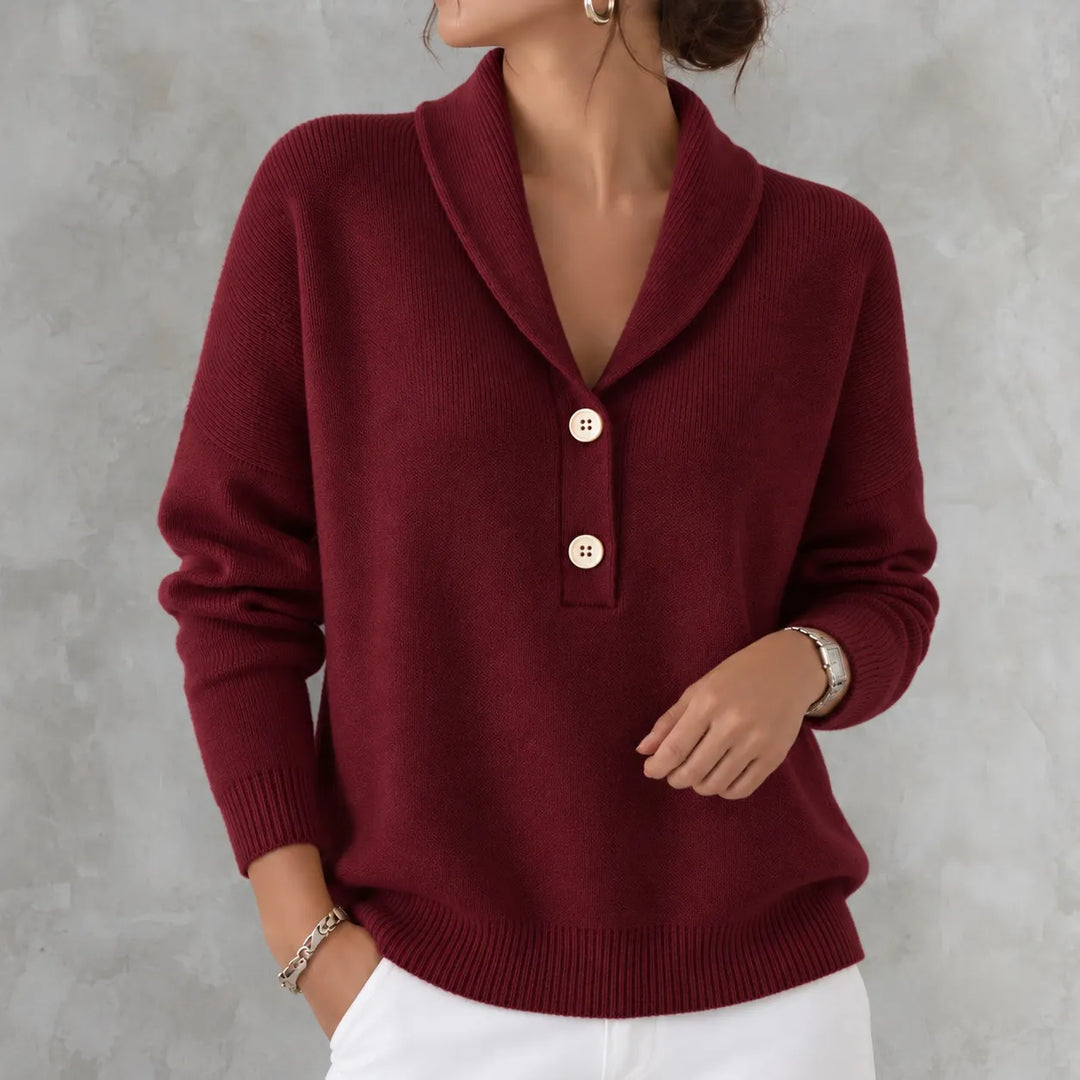 Vestrine™ | Shawl Collar Button Knit Sweater