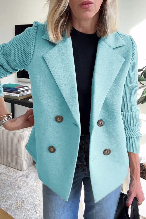 Sorelle™ | Elegant Knit Sleeve Blazer