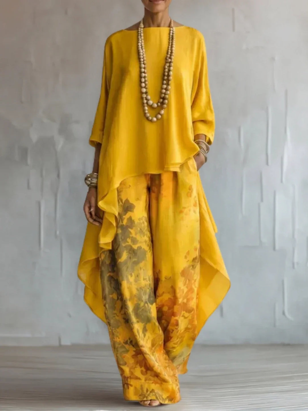 Arlena | Asymmetric Floral Two Piece Set