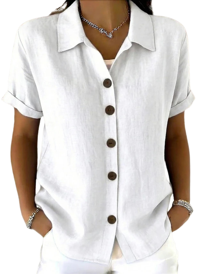 Tilda | Relaxed Short Sleeve Button-Front Shirt