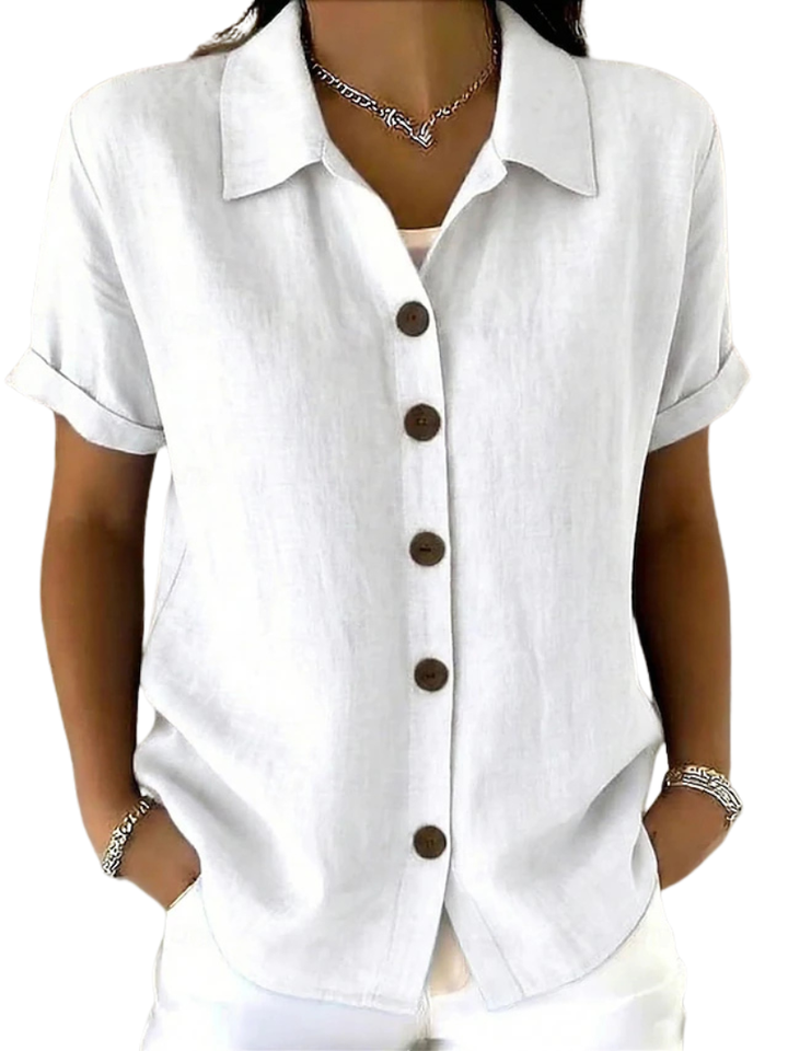 Tilda | Relaxed Short Sleeve Button-Front Shirt