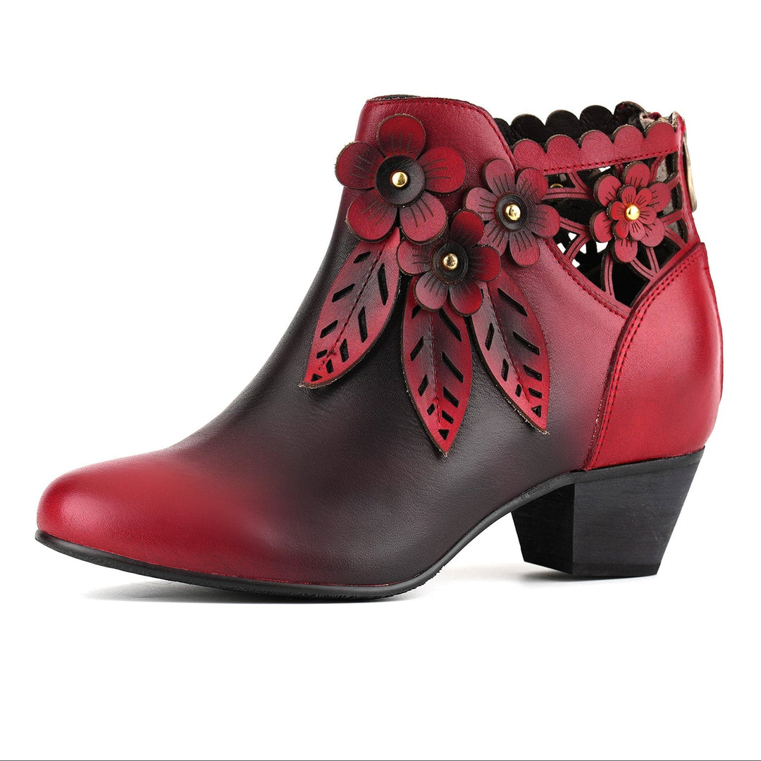 Novelle | Women's Floral Ankle Booties