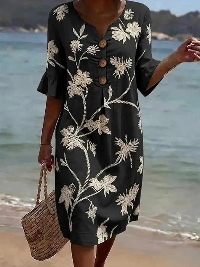Women's Floral Print Casual Dress