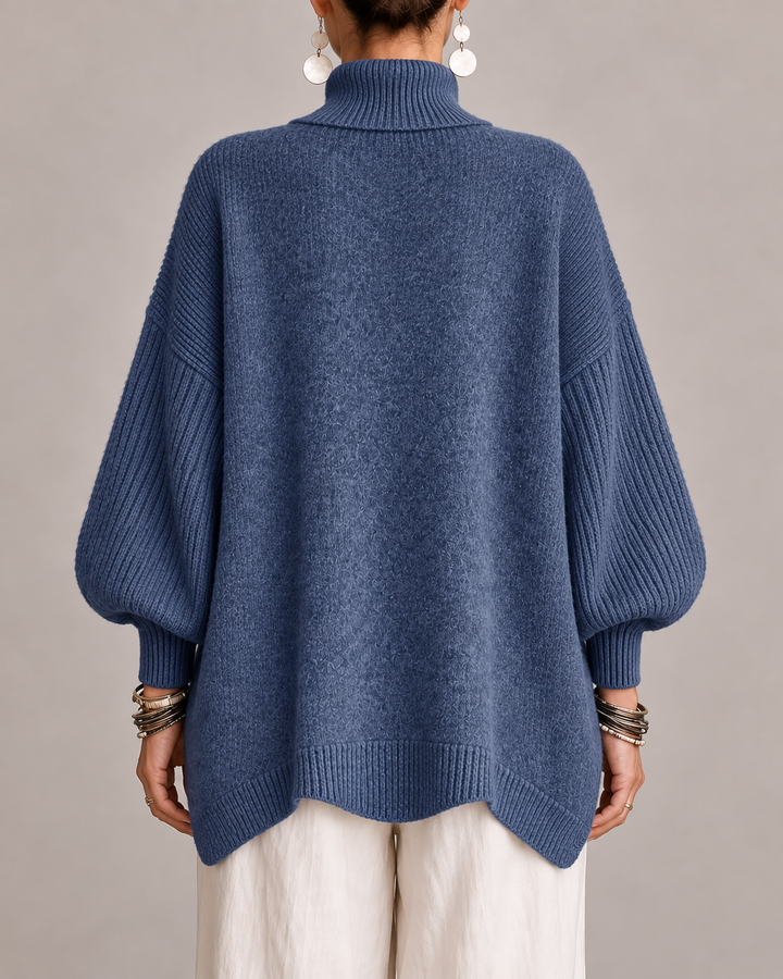 Kathleen | Elegant Turtleneck Sweater – Navy