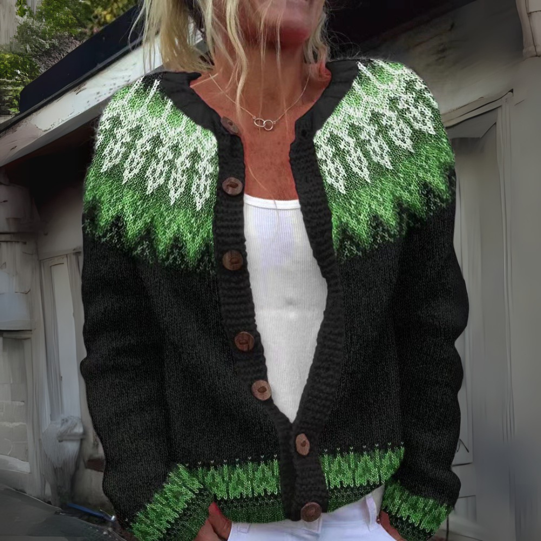 Mira Fair Isle Knit Cardigan