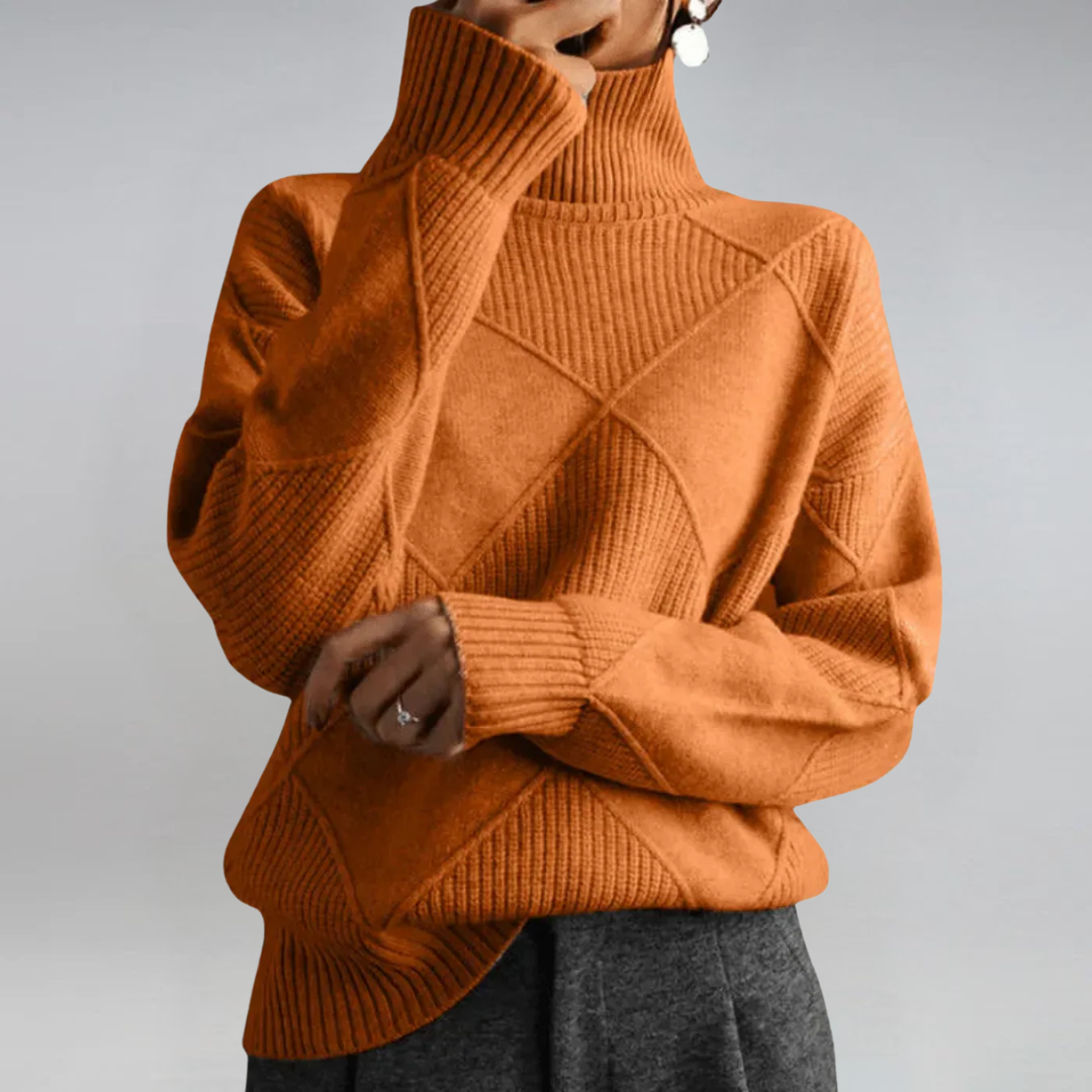 Florence™ Turtleneck Sweater – Orange