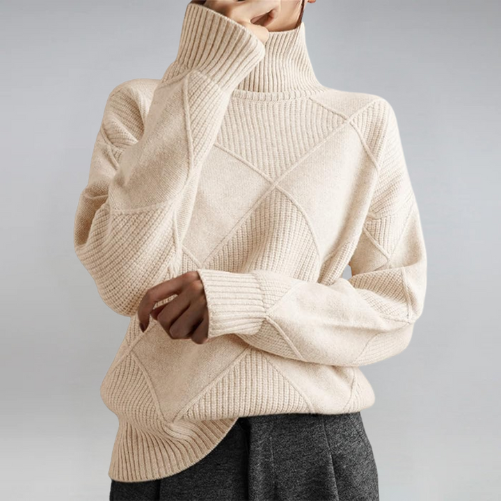 Florence™ Turtleneck Sweater – Beige