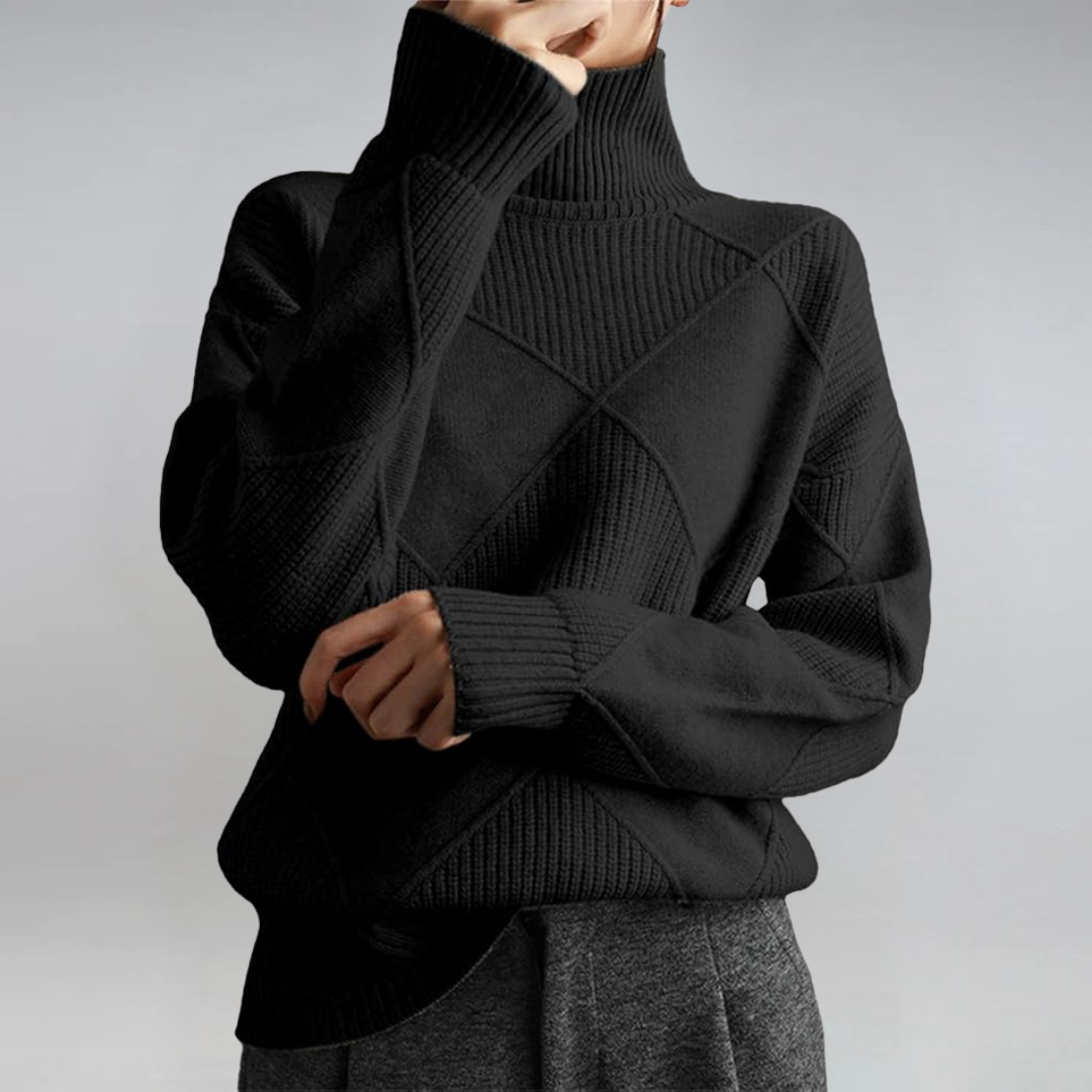 Florence™ Turtleneck Sweater – Black
