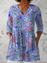 Aline™ | Women's Long V-Neck Blouse