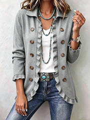 Cendrelle™ | Ruffled Button-Up Jacket