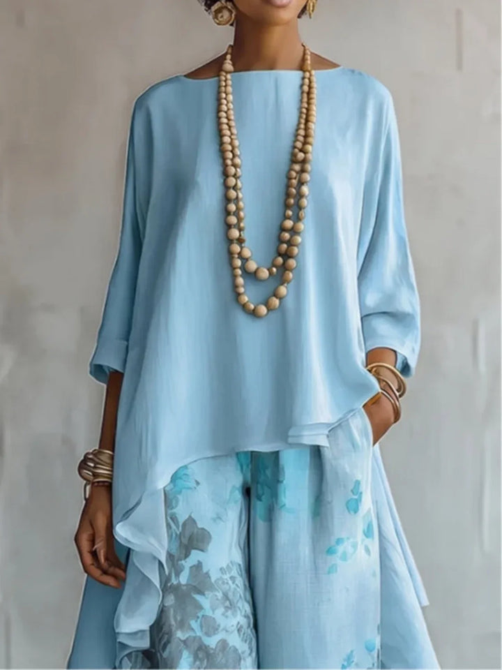 Arlena | Asymmetric Floral Two Piece Set