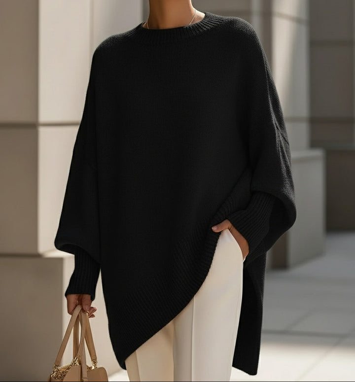 Jennifer | Oversized Draped Wide-Neck Sweater